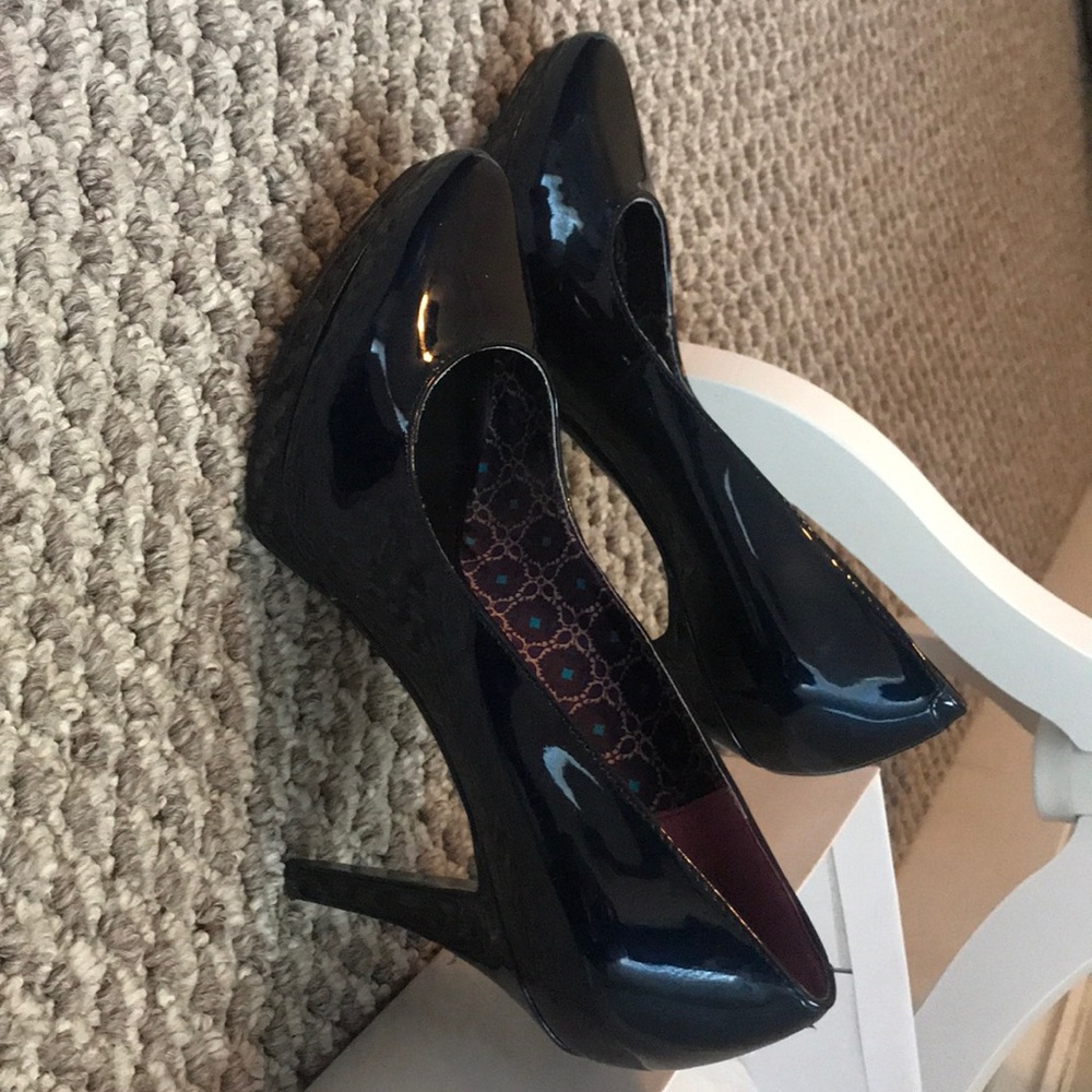 Blue high heels